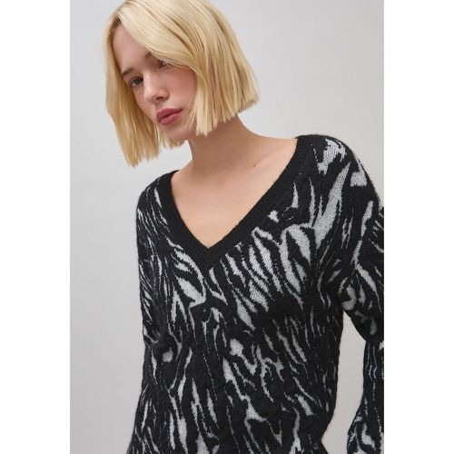 Printed V-Neck Jumper - IKKS - Modalova