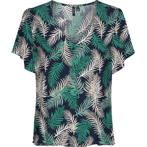 Printed Short Sleeve Blouse - Vero Moda - Modalova