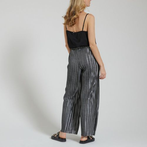 Pleated Wide Leg Trousers in Satin - IKKS - Modalova