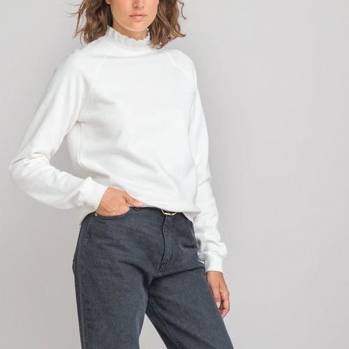 Cotton Ruffled Neck Sweatshirt - LA REDOUTE COLLECTIONS - Modalova