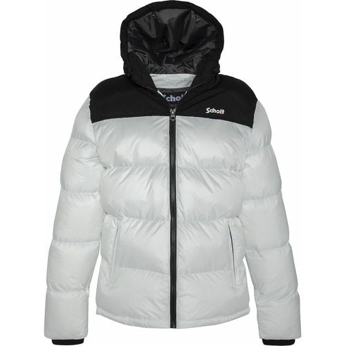 Utah 2 Two-Tone Padded Puffer Jacket with Hood - Schott - Modalova