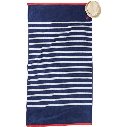 Marinière Striped 420 g/m2 Cotton Velour Beach Towel - LA REDOUTE INTERIEURS - Modalova