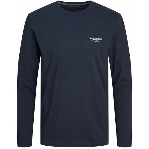 Logo Print Cotton T-Shirt with Long Sleeves - jack & jones - Modalova