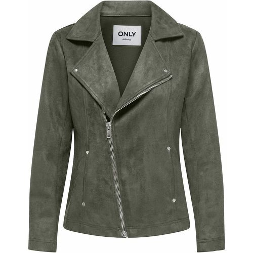 Faux Leather Short Jacket with Zip Fastening - Only - Modalova