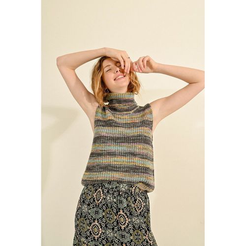 Multicolour Sleeveless Turtleneck Jumper - MOLLY BRACKEN - Modalova