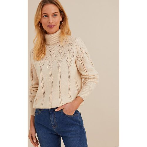 Pointelle Knit Turtleneck Jumper in Fine Knit - Anne weyburn - Modalova