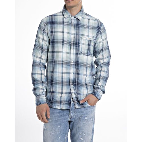 Checked Cotton Shirt - Replay - Modalova