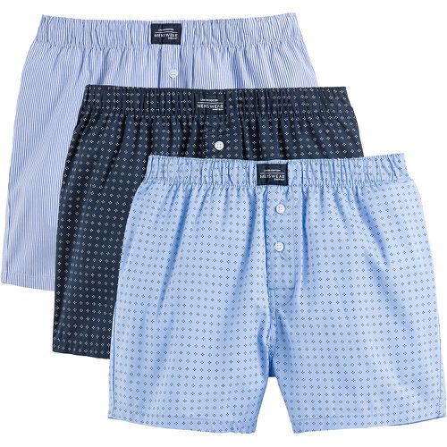 Pack of 3 Detailed Boxers in Organic Cotton - LA REDOUTE COLLECTIONS - Modalova