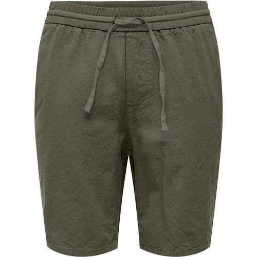 Cotton/Linen Drawstring Shorts - Only & Sons - Modalova