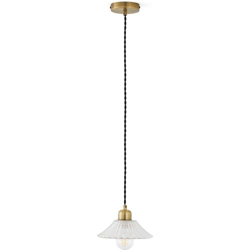 Iloa 19.3cm Diameter Brass and Striated Glass Ceiling Light - LA REDOUTE INTERIEURS - Modalova