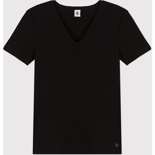 Iconic V-Neck T-Shirt with Short Sleeves - PETIT BATEAU - Modalova