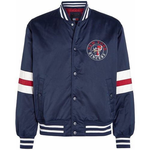 Satin Embroidered Bomber Jacket - Tommy Jeans - Modalova