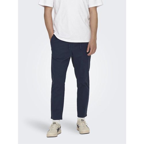 Cotton/Linen Drawstring Trousers - Only & Sons - Modalova