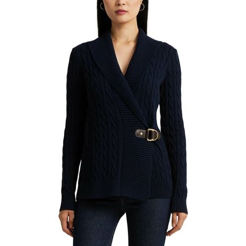 Donato Cotton Wrapover Cardigan with Shawl Collar - Lauren Ralph Lauren - Modalova