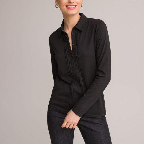 Cotton Mix Polo Shirt with Long Sleeves - Anne weyburn - Modalova