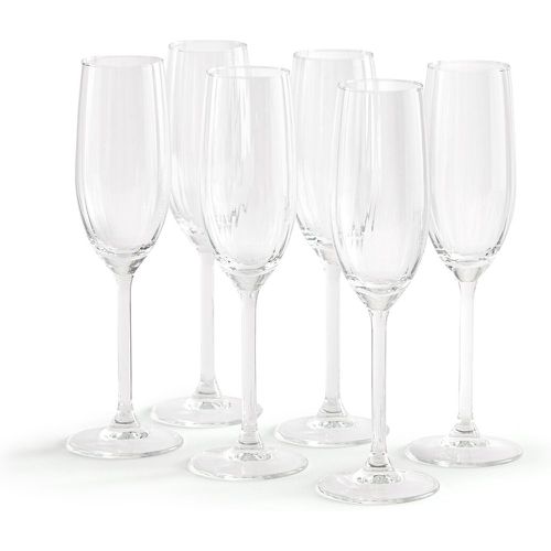 Set of 6 Pliso Pleated Glass Champagne Flutes - LA REDOUTE INTERIEURS - Modalova