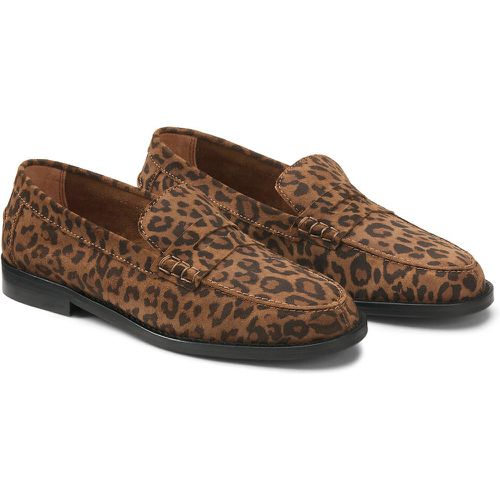 Les Signatures - Loafers in Leopard Print Leather - LA REDOUTE COLLECTIONS - Modalova