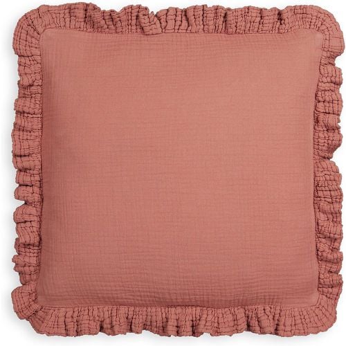 Kumla Ruffle 100% Cotton Muslin Cushion Cover - LA REDOUTE INTERIEURS - Modalova