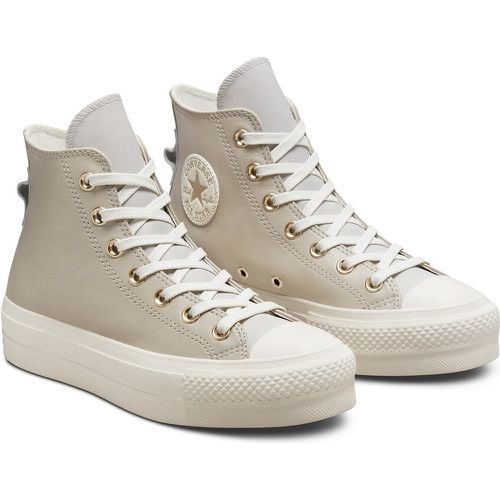 All Star Lift Platform Earthy Tones High Top Trainers in Leather - Converse - Modalova