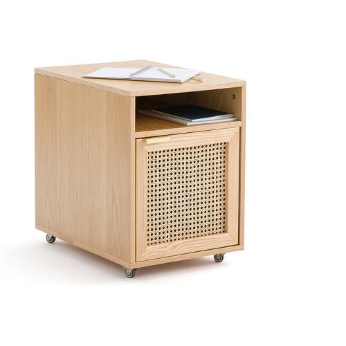 Loris Oak Veneer and Canework Portable Office Desk Unit - SO'HOME - Modalova