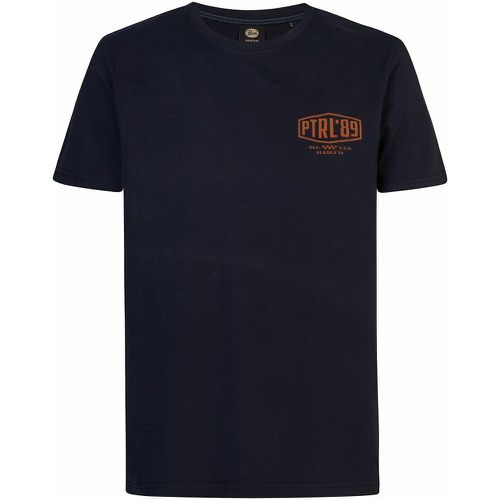 Cotton Crew Neck T-Shirt with Short Sleeves - PETROL INDUSTRIES - Modalova