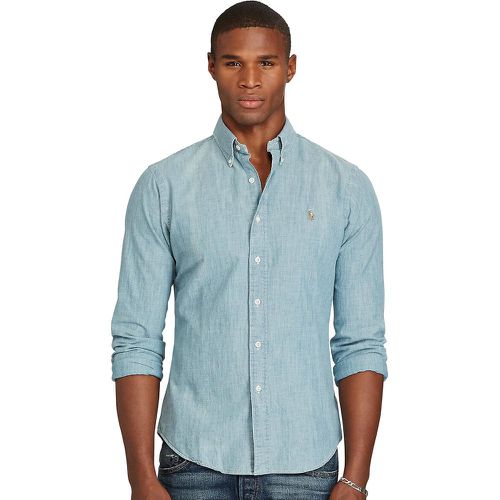 Cotton Slim Chambray Shirt - Polo Ralph Lauren - Modalova