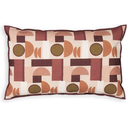 Boogie Graphic Embroidered Cotton/Linen Rectangular Cushion Cover - LA REDOUTE INTERIEURS - Modalova