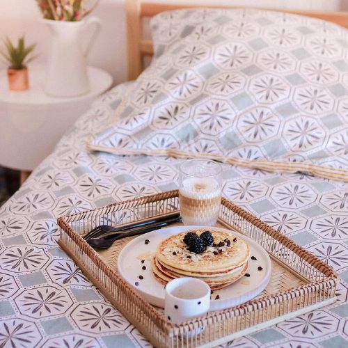 Salernes Tile Print 100% Cotton Pillowcase - LA REDOUTE INTERIEURS - Modalova