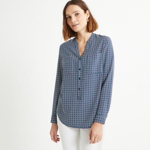 Graphic Blouse with Grandad Collar - Anne weyburn - Modalova