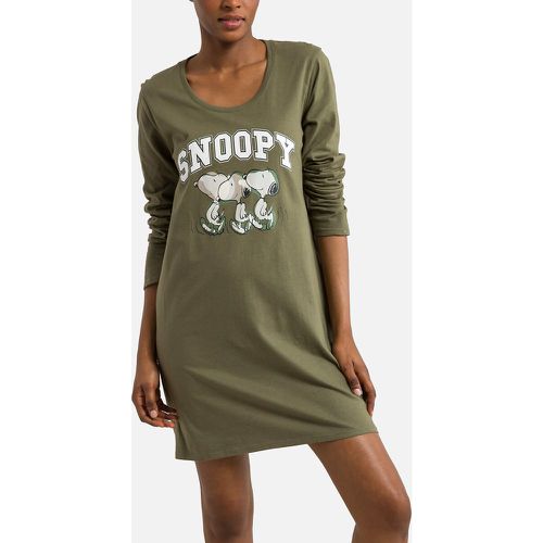 Cotton Long Sleeve Nightshirt - Snoopy - Modalova