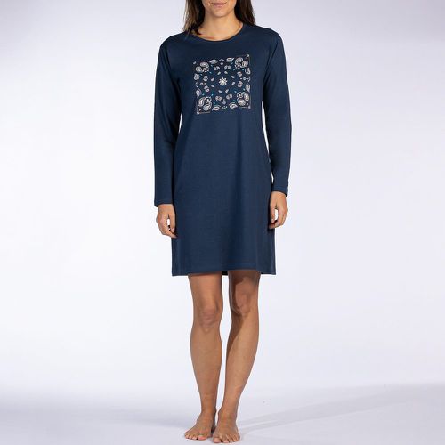 Cotton Jersey Nightshirt with Long Sleeves - MELISSA BROWN - Modalova