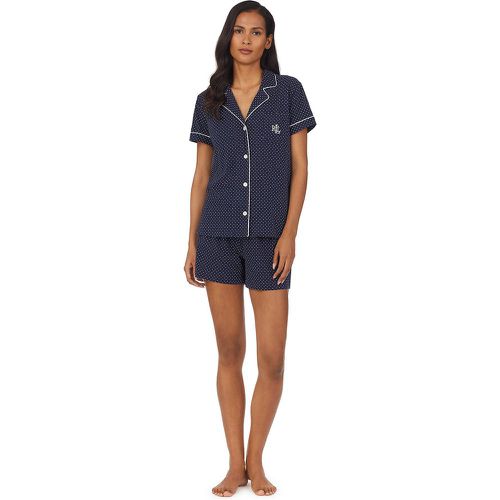 Cotton Short Pyjamas in Polka Dot Print with Short Sleeves - Lauren Ralph Lauren - Modalova