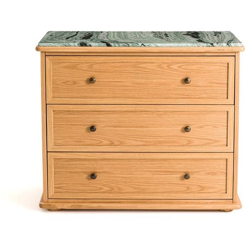 Ajulne Oak & Marble Chest of 3 Drawers - LA REDOUTE INTERIEURS - Modalova