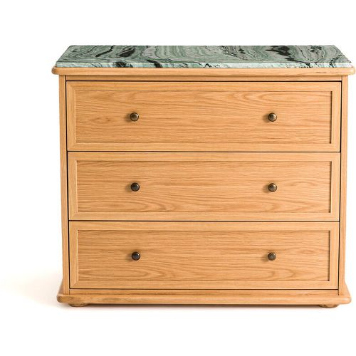 Ajulne Oak & Marble Chest of 3 Drawers - LA REDOUTE INTERIEURS - Modalova