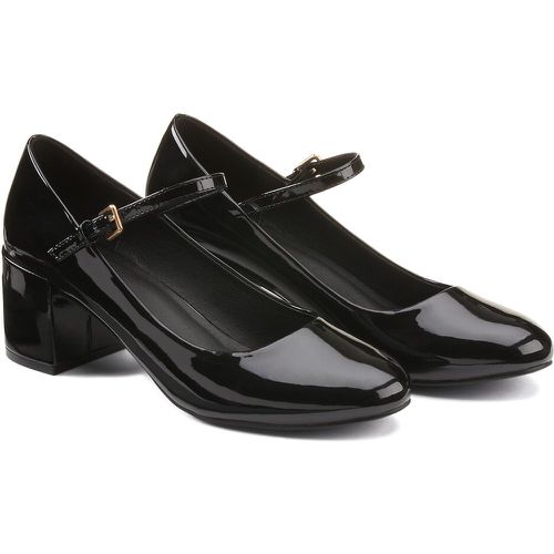 Wide Fit Patent Mary Jane Ballet Pumps with Heel - LA REDOUTE COLLECTIONS PLUS - Modalova