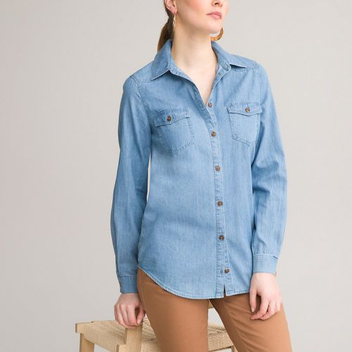 Lightweight Denim Shirt with Long Sleeves - Anne weyburn - Modalova