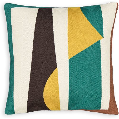 Scolto Embroidered Graphic 100% Cotton Cushion Cover - LA REDOUTE INTERIEURS - Modalova