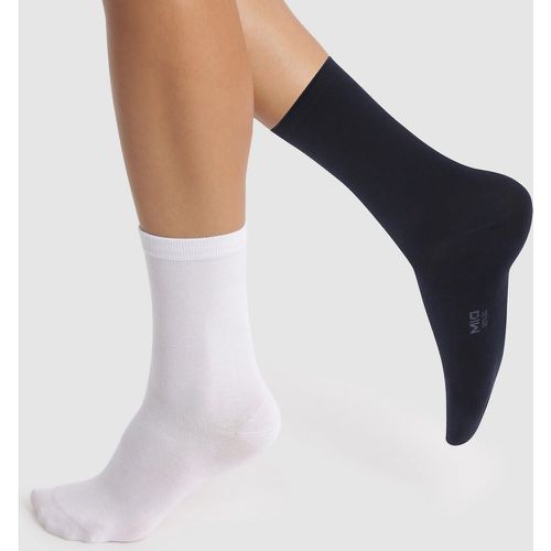 Pack of 2 Pairs of Crew Socks in Cotton Mix - Dim - Modalova