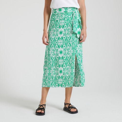 Printed Drape Front Skirt - Only - Modalova