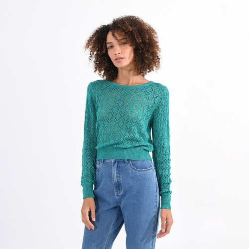 Openwork Knit Jumper with Crew Neck - MOLLY BRACKEN - Modalova