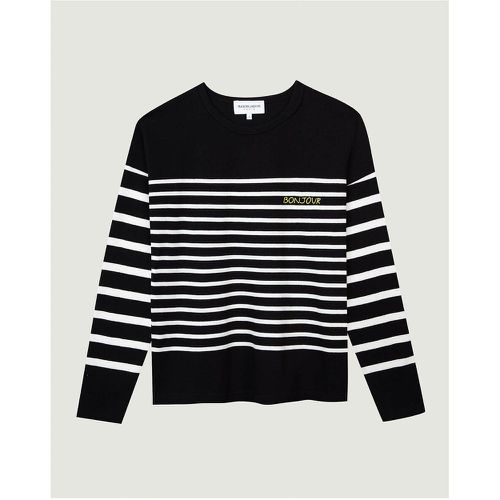 Montpar Striped T-Shirt in Organic Cotton with Long Sleeves - MAISON LABICHE - Modalova