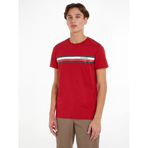 Logo Print Cotton T-Shirt with Crew Neck and Short Sleeves - Tommy Hilfiger - Modalova