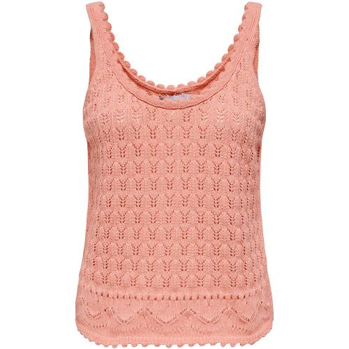 Openwork Knitted Vest Top in Cotton Mix - Only - Modalova