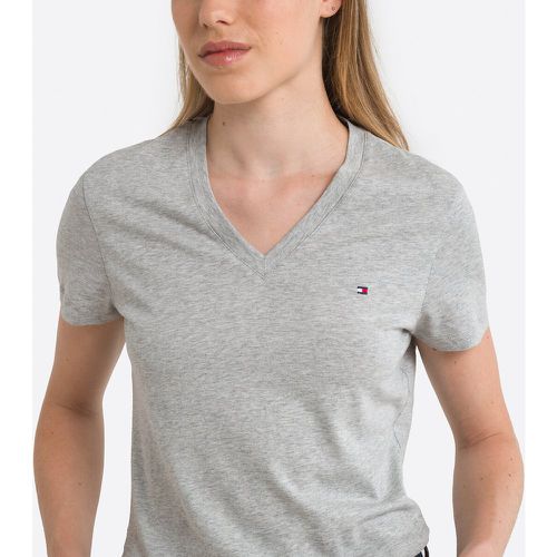 Cotton V-Neck T-Shirt with Short Sleeves - Tommy Hilfiger - Modalova