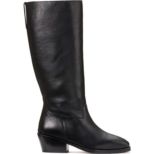 Bergam Knee-High Boots in Leather with Block Heel - SOEUR - Modalova