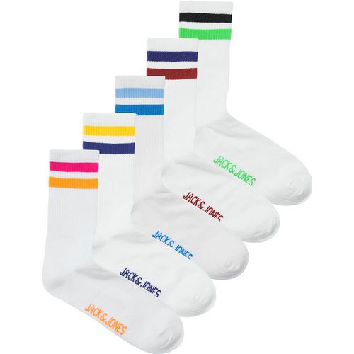 Pack of 5 Pairs of Socks in Cotton Mix - jack & jones - Modalova