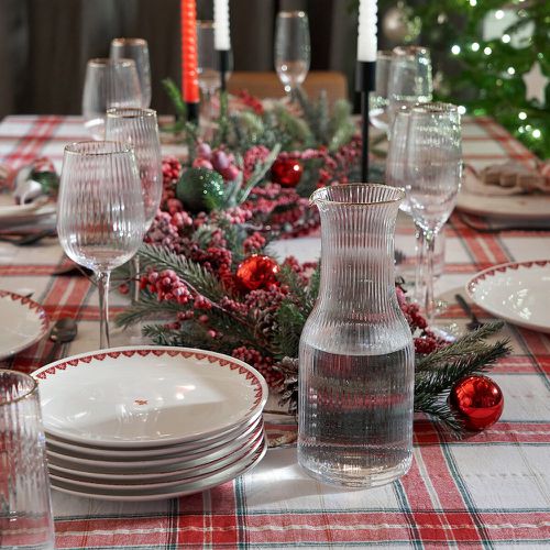 Thanksgiving Checked Linen and Cotton Blend Tablecloth - LA REDOUTE INTERIEURS - Modalova