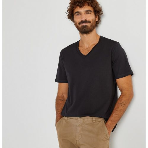Organic Cotton T-Shirt with V-Neck and Short Sleeves - LA REDOUTE COLLECTIONS - Modalova