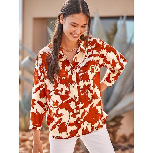 Floral Cotton Shirt with 3/4 Length Sleeves - Anne weyburn - Modalova