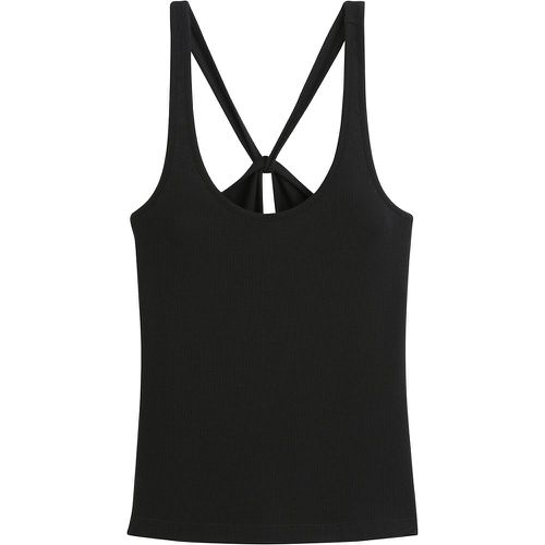 Ribbed Vest Top with Crossover Open Back - LA REDOUTE COLLECTIONS - Modalova